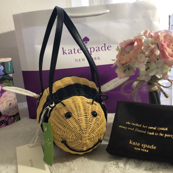 kate spade Handbags - Kate Spade Bee Wicker 🐝 Down the rabbit hole